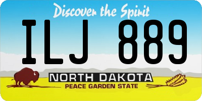 ND license plate ILJ889