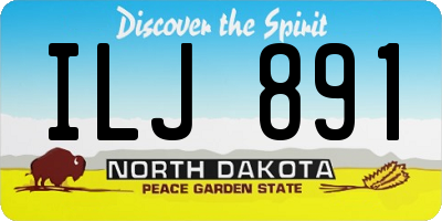 ND license plate ILJ891