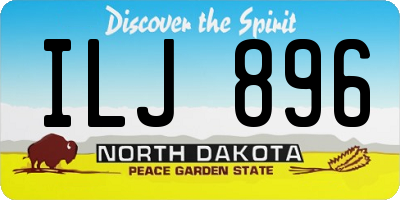 ND license plate ILJ896