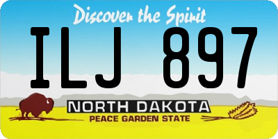 ND license plate ILJ897