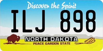 ND license plate ILJ898