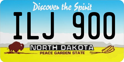 ND license plate ILJ900