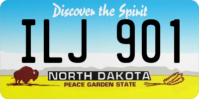 ND license plate ILJ901