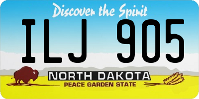 ND license plate ILJ905