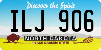 ND license plate ILJ906