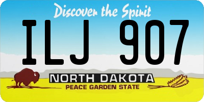 ND license plate ILJ907