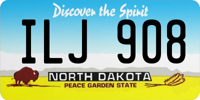 ND license plate ILJ908