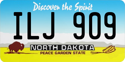 ND license plate ILJ909