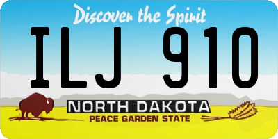 ND license plate ILJ910