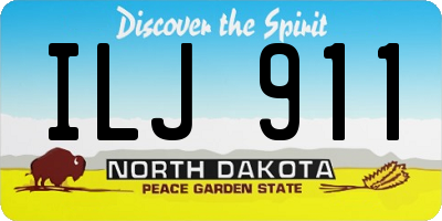 ND license plate ILJ911