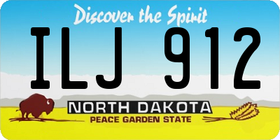 ND license plate ILJ912