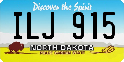 ND license plate ILJ915