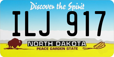 ND license plate ILJ917