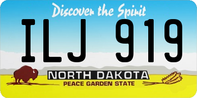 ND license plate ILJ919