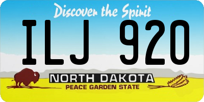 ND license plate ILJ920