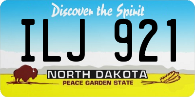 ND license plate ILJ921