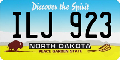 ND license plate ILJ923