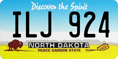 ND license plate ILJ924