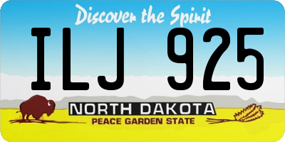 ND license plate ILJ925