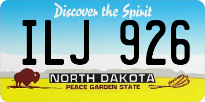 ND license plate ILJ926