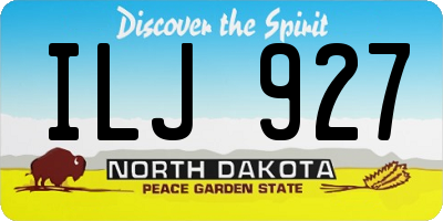 ND license plate ILJ927