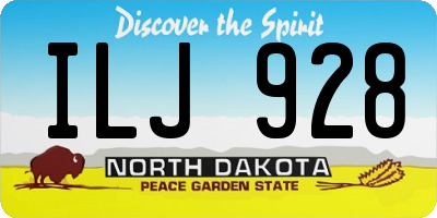 ND license plate ILJ928