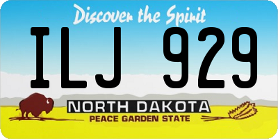 ND license plate ILJ929
