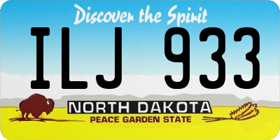 ND license plate ILJ933