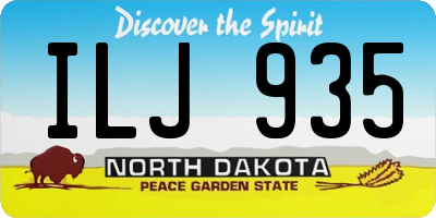 ND license plate ILJ935