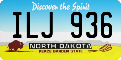 ND license plate ILJ936