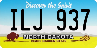 ND license plate ILJ937