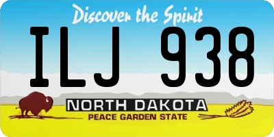 ND license plate ILJ938