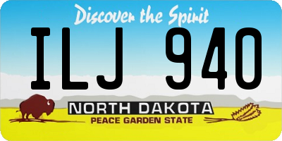 ND license plate ILJ940