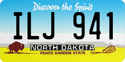 ND license plate ILJ941