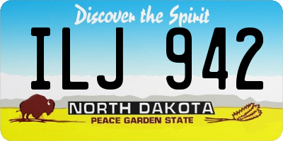 ND license plate ILJ942