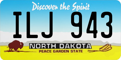 ND license plate ILJ943