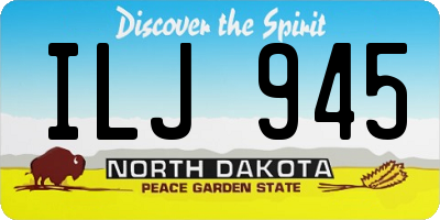 ND license plate ILJ945