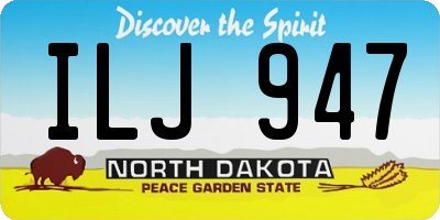 ND license plate ILJ947