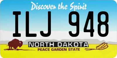 ND license plate ILJ948