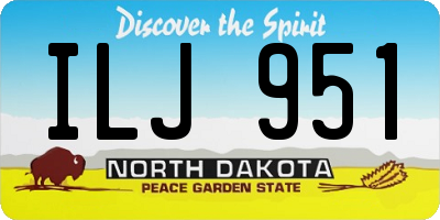 ND license plate ILJ951