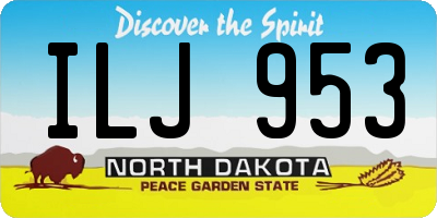 ND license plate ILJ953