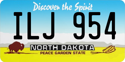 ND license plate ILJ954