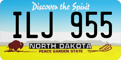 ND license plate ILJ955