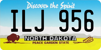 ND license plate ILJ956