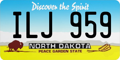 ND license plate ILJ959