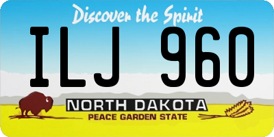 ND license plate ILJ960
