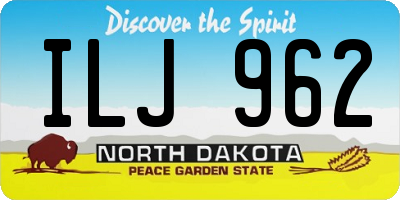 ND license plate ILJ962