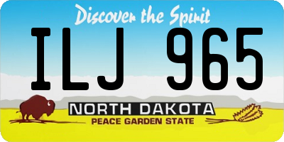 ND license plate ILJ965