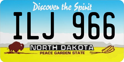 ND license plate ILJ966