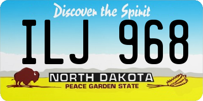ND license plate ILJ968